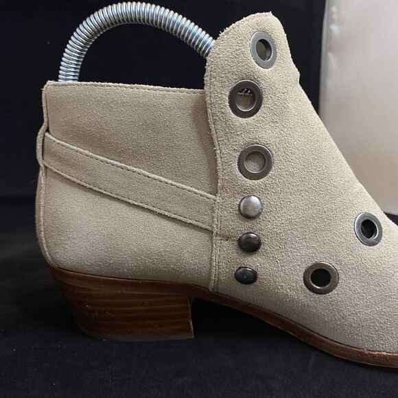 Sam Edelman Pedra Suede Pullon Ankle Boots Putty Taupe Suede Western Booties 8US - Picture 9 of 14
